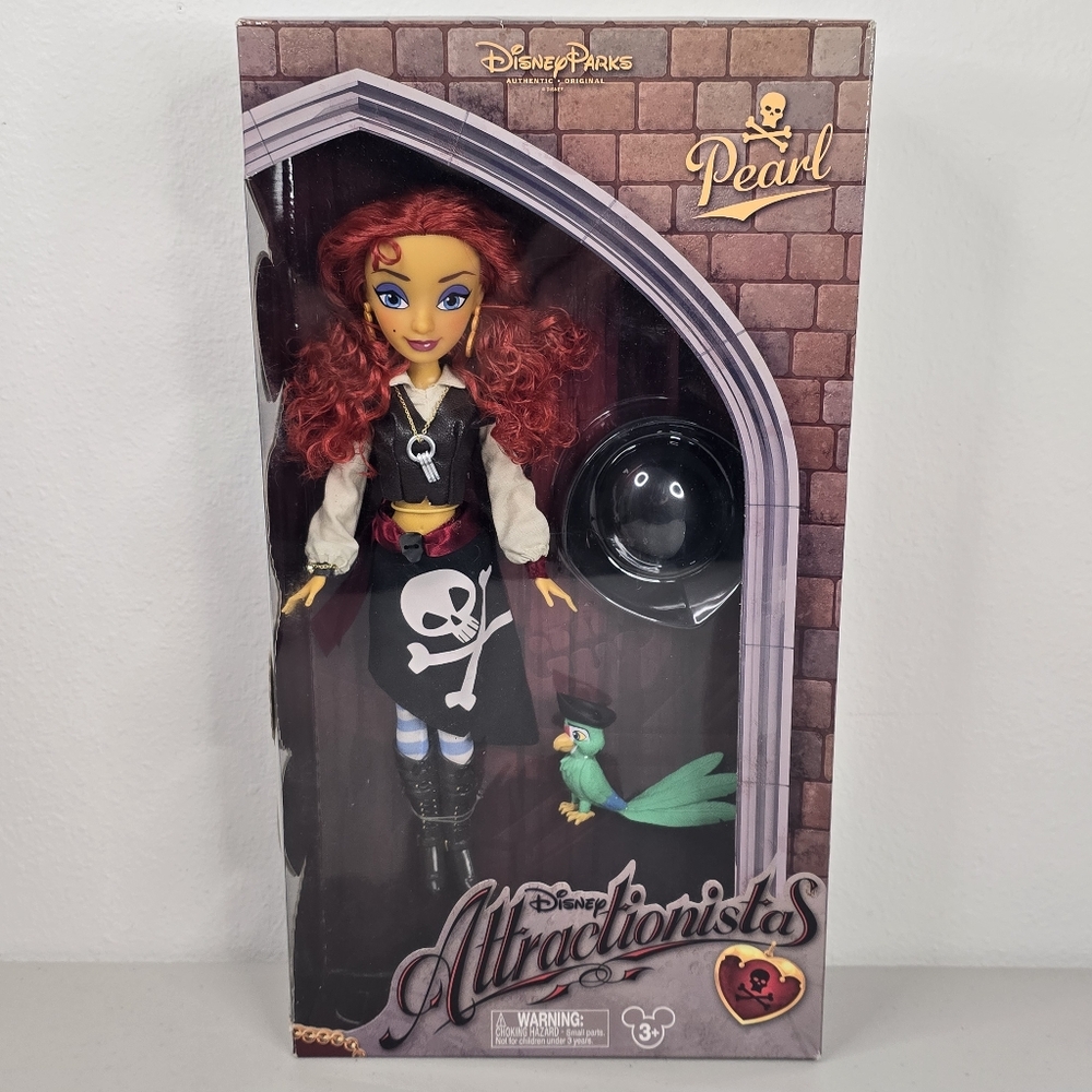 Disney Doll Pirates Of Caribbean Collectable Pearl Attractionistas 12" Authentic